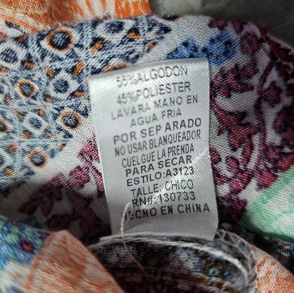 Umgee USA Boho Multicolor Patchwork Sleeveless Tunic Dress Size S - Picture 10 of 12